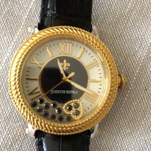 Judith Rikpa Floating Heart watch in classic black